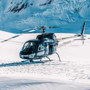 INFLITE helicopter on the Glacier of Mount Cook