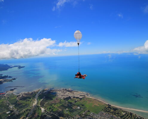 A skydive overlooking the majestic view of Abel Tasman