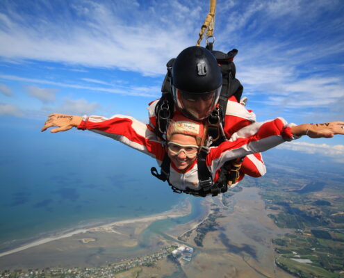 Tandem Skydive in Abel Tasman Midair